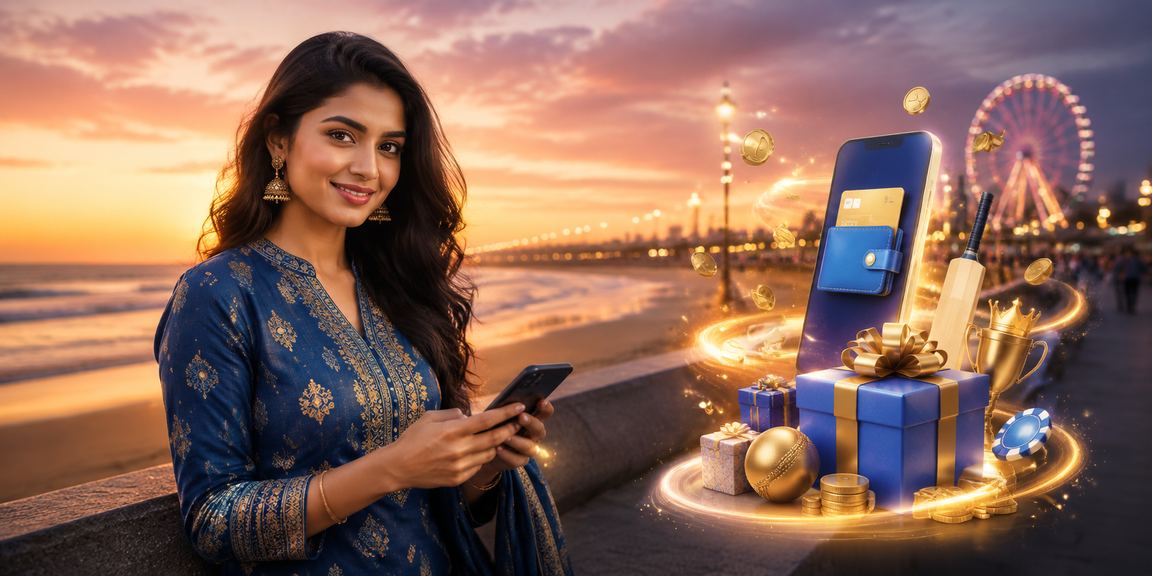 Chennai Marina Beach view with deposit bonus promotion